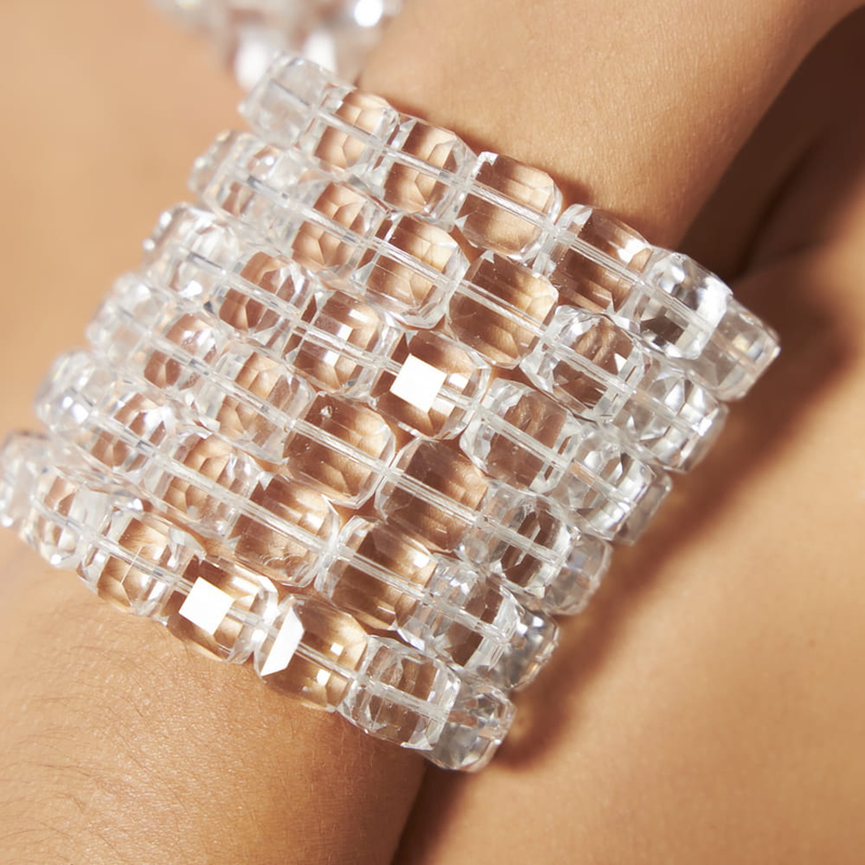 4 1 pulseira com resinas quadradas incolor banhada a rodio 0509093600020 1un copia 1