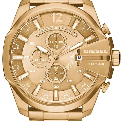 relogio diesel dourado dz4360b1