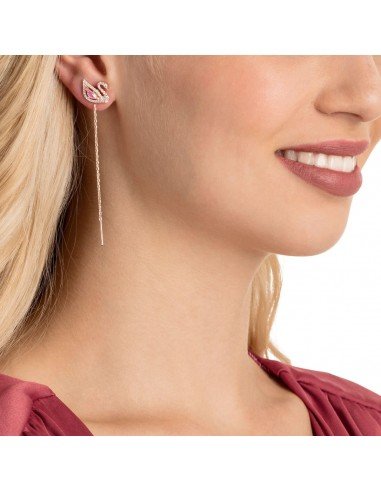 Brinco Swarovski Dazzling Swan Rose Gold 5469990 Banhado a Ouro