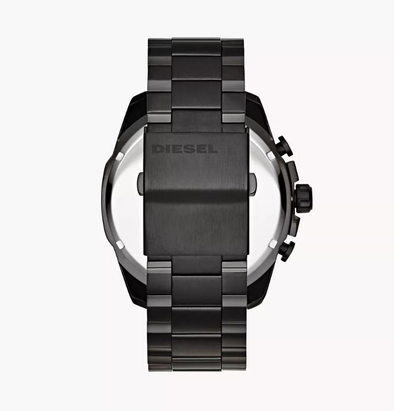 Relógio Diesel Masculino Mega Chief Chronograph Black Stainless